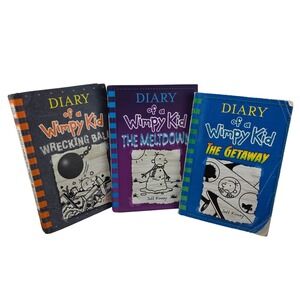 Diary of a Wimpy Kid Bundle Books 12 13 14 Getaway Meltdown Wrecking Ball READ